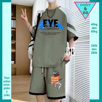 Quần áo bé trai size lớn in chữ EYE mang phong cách cá tính dành cho tuổi teen đi chơi , đi học