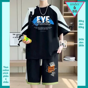 Quần áo bé trai size lớn in chữ EYE mang phong cách cá tính dành cho tuổi teen đi chơi , đi học