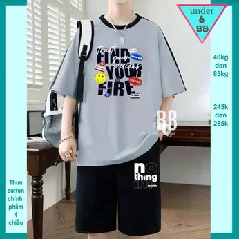 Quần áo bé trai size lớn in chữ FIND YOUR FIRE phong cách thời trang cá tính cho bé đi chơi , đi học