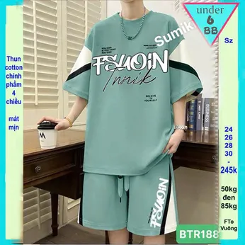 Quần áo bé trai size lớn in chữ FSUOIN phong cách thời trang cá tính dành cho tuổi teen đi chơi , đi học
