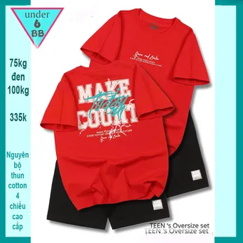 Quần áo bé trai size lớn in chữ phong cách dành cho tuổi teen đi chơi ,đi học