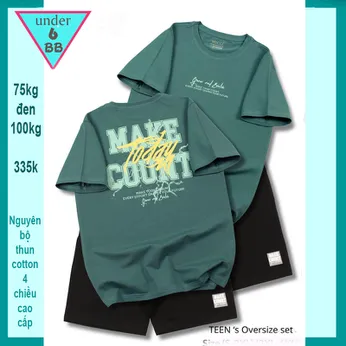 Quần áo bé trai size lớn in chữ phong cách dành cho tuổi teen đi chơi ,đi học