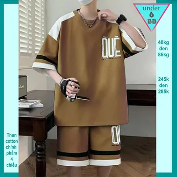 Quần áo bé trai size lớn in chữ QUE phong cách cá tính dành cho tuổi teen đi chơi , đi học