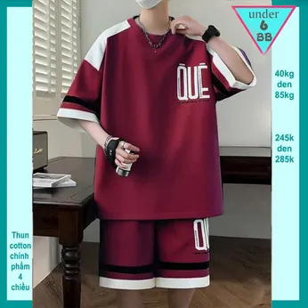 Quần áo bé trai size lớn in chữ QUE phong cách cá tính dành cho tuổi teen đi chơi , đi học