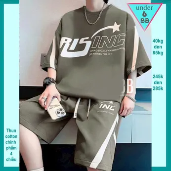 Quần áo bé trai size lớn in chữ RACING phong cách cá tính dành cho tuổi teen  đi chơi , đi học