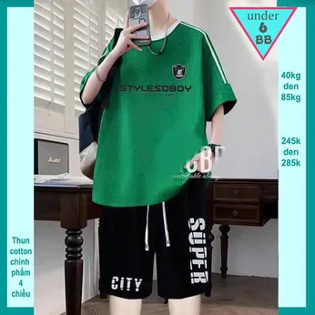 Quần áo bé trai size lớn in chữ STYLESBOY phong cách cá tính dành cho tuổi teen đi chơi , du lịch
