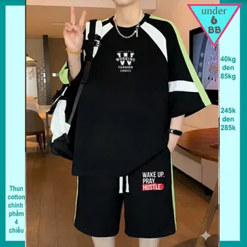 Quần áo bé trai size lớn in chữ W phối màu cá tính cho bé lớn diện đi chơi , đi học