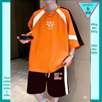 Quần áo bé trai size lớn in chữ W phối màu cá tính cho bé lớn diện đi chơi , đi học