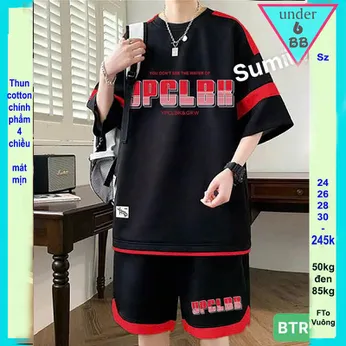 Quần áo trẻ em cỡ lớn in chữ UPCLBK phong cách cá tính dành cho bé lớn diện đi chơi , du lịch