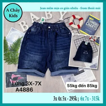 Quần jean bé Quần jean bé trai (55kg đến 85kg - A4886 )
