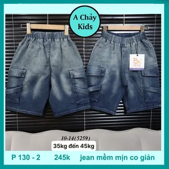 Quần jean bé trai túi hộp ( 35kg đến 45kg - P130.2)