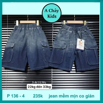 Quần jean bé trai túi hộp ( 22kg đến 33kg - P136.4)