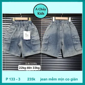 Quần jean bé trai túi hộp ( 22kg đến 33kg - P133.3)