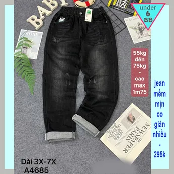 Quần jean dài bé trai ( A4685 - 55kg đến 75kg )