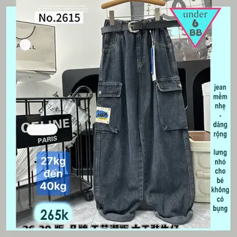 Quần jean dài bé trai cao cấp ( QC 2615 - 27kg đến 40kg )