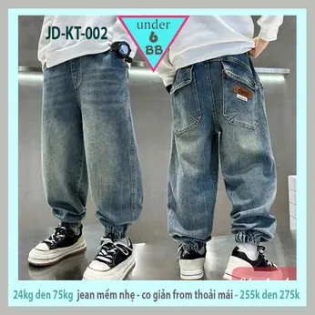 Quần jean dài bé trai ( JD-KT-002 - 24kg đến 75kg )