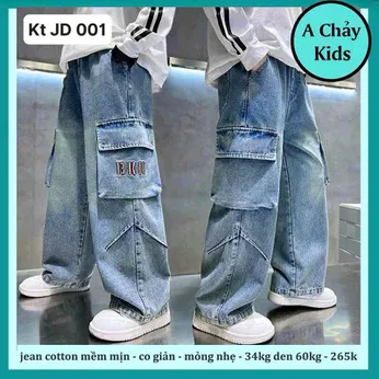 Quần jean dài bé trai (KT-JD-001 - 34kg đến 60kg )
