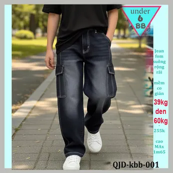 Quần jean dài bé trai ( QJD-KBB-001 - 39kg đến 60kg )
