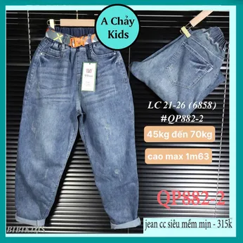 Quần jean dài bé trai (QP882.2 - 45kg đến 70kg )