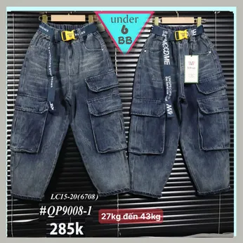 Quần jean dài bé trai (QP9008-1 - 27kg đến 43kg )