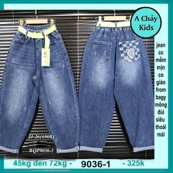 Quần jean dài bé trai (QP9036.1 - 45kg đến 72kg )