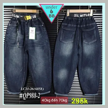 Quần jean dài bé trai ( QP 988.2 - 40kg đến 70kg )