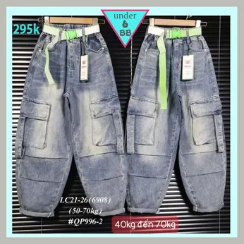 Quần jean dài bé trai (QP996.2 - 40kg đến 70kg )