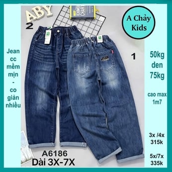 Quần jean dài bé trai ( HA-A6186.1.2 - 50kg đến 75kg )