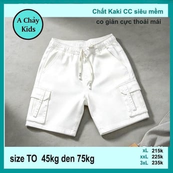 Quần kaki bé trai có túi hộp đơn giản dễ phối áo cho bé diện phố , du lịch