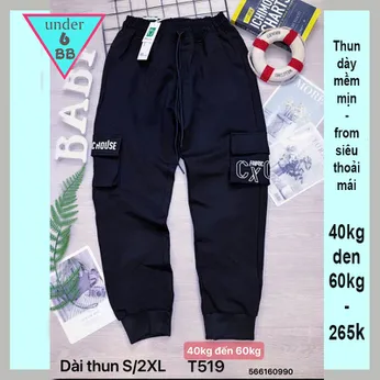 Quần thun dài bé trai cao cấp ( T518 - 40kg đến 60kg )