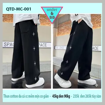 Quần thun dài bé trai (Mã :QTD - MC001 - 45kg đến 90kg )