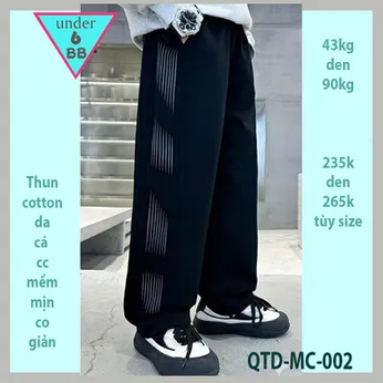 Quần thun dài bé trai (Mã :QTD - MC002 - 45kg đến 90kg )