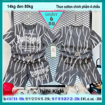 Set bộ bé trai in chữ  ( xám - 008 )
