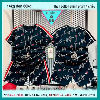 Set đồ bộ bé trai in full chữ phong cách cá tính cho bé đi chơi , du lịch