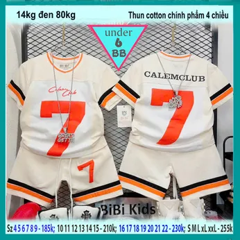 Set đồ bộ bé trai in số 7 phong cách thể thao cá tính cho bé diện đi chơi , đi đi học