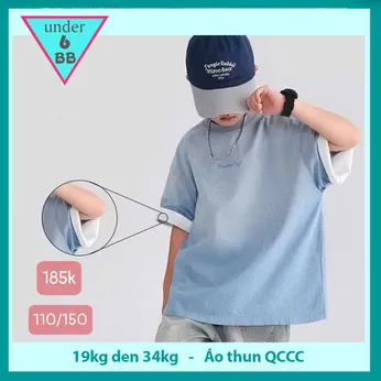 Áo thun bé trai cao cấp in chữ cá tính ( mã : 002 )