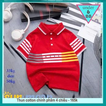 Áo polo bé trai in sọc phong cách cá tính cho bé diện đi chơi , đi tiệc