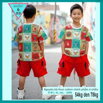 Set đồ bộ bé trai in Chú Thỏ cá tính phong cách hiphop siêu ngầu cho bé đi chơi , đi tiệc