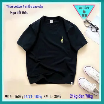 Áo thun bé trai cao cấp thêu hình con hươu đơn giản phong cách cá tính cho bé diện đi chơi , đi tiệc