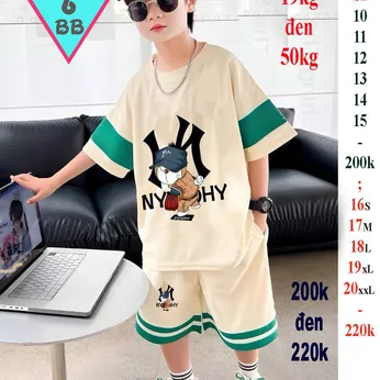 Đồ Bộ bé trai hoạt hình in hình Doreamon siêu ngầu phong cách hiphop cho bé đi chơi , đi học