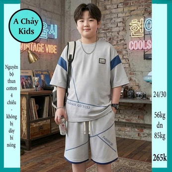 Quần áo bé trai size lớn in chữ phong cách hàn quốc cá tính dành cho tuổi teen đi chơi , đi học