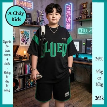 Quần áo bé trai size lớn in chữ phong cách hàn quốc cá tính dành cho tuổi teen đi chơi , đi học