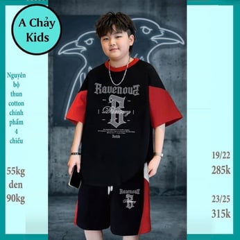 Quần áo bé trai size lớn in chữ B phong cách cá tính cho bé đi chơi ,đi học