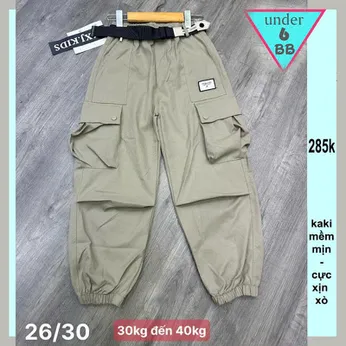 Quần kaki dài bé trai jogger túi hộp ( QC mã :22333-30kg đến 40kg )