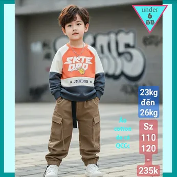 Áo thun tay dài bé trai ( vải nỉ mỏng ) in chữ phong cách cá tính cho bé đi chơi