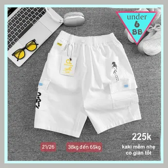 Quần kaki bé trai túi hộp (38kg đến 65kg ) phong cách thời trang cá tính cho bé diện đi chơi , du lịch