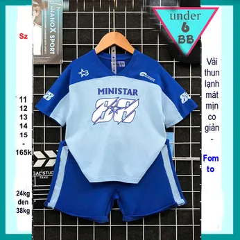 Đồ bộ bé trai thun lạnh thể thao in số 88 mang style bóng rổ cho bé đi chơi , đi học