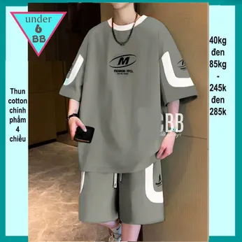 Quần áo bé trai size lớn in chữ M style cá tính hàn quốc cho bé lớn đi chơi , đi học