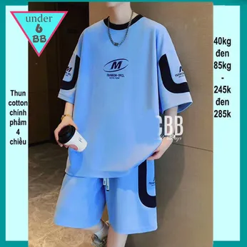 Quần áo bé trai size lớn in chữ M style cá tính hàn quốc cho bé lớn đi chơi , đi học