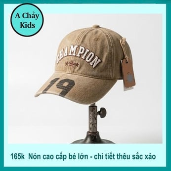 Nón bé trai thêu chữ phong cách cá tính tuổi teen 
